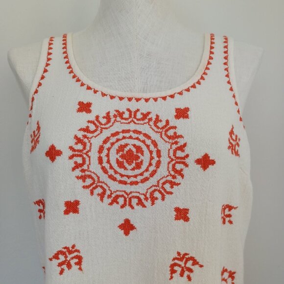 Lucky Brand Top Embroidered Tank Boho Colorful Cotton Womens Medium - Picture 4 of 12